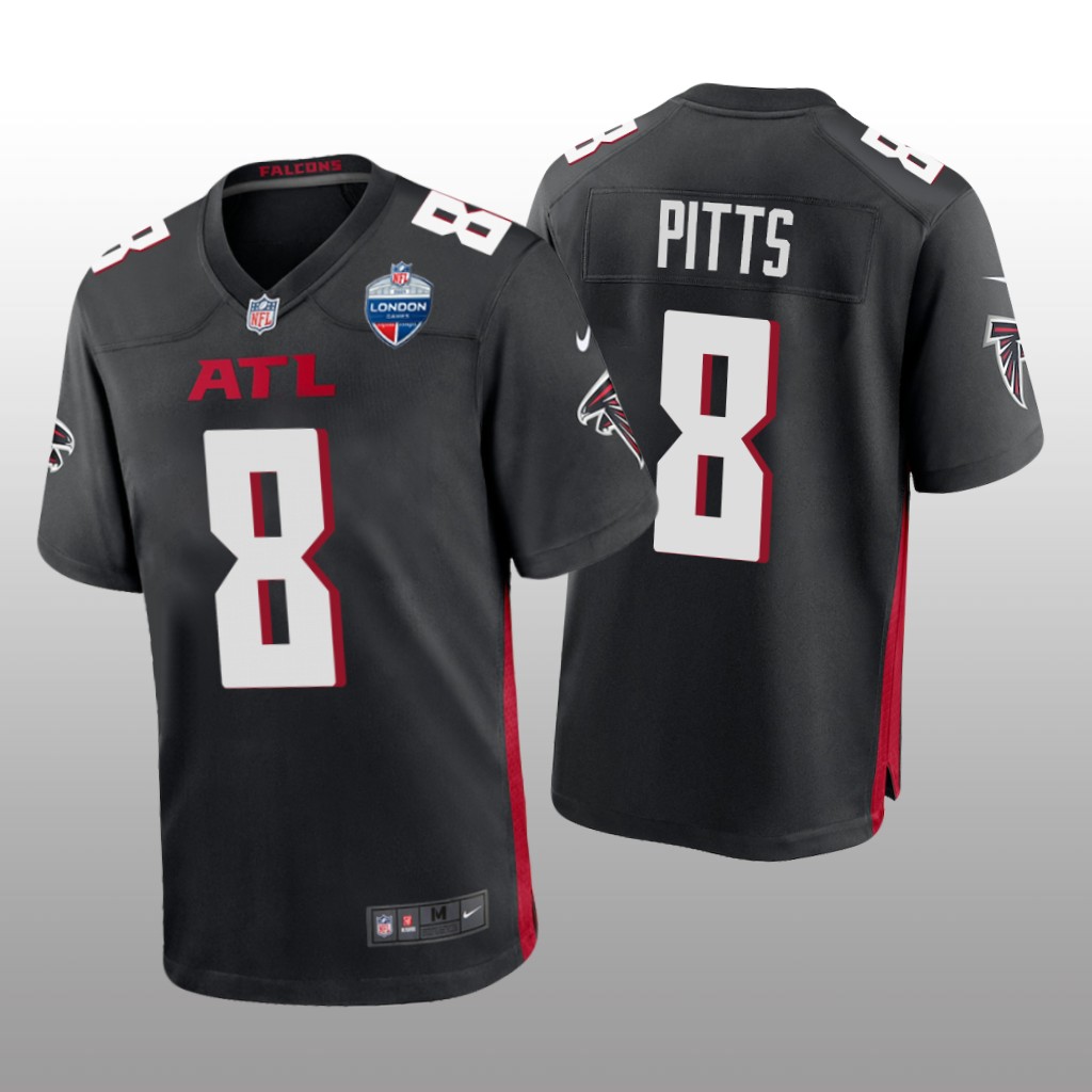 Atlanta Falcons Kyle Pitts Balck Game 2021 London Games Patch - Men's