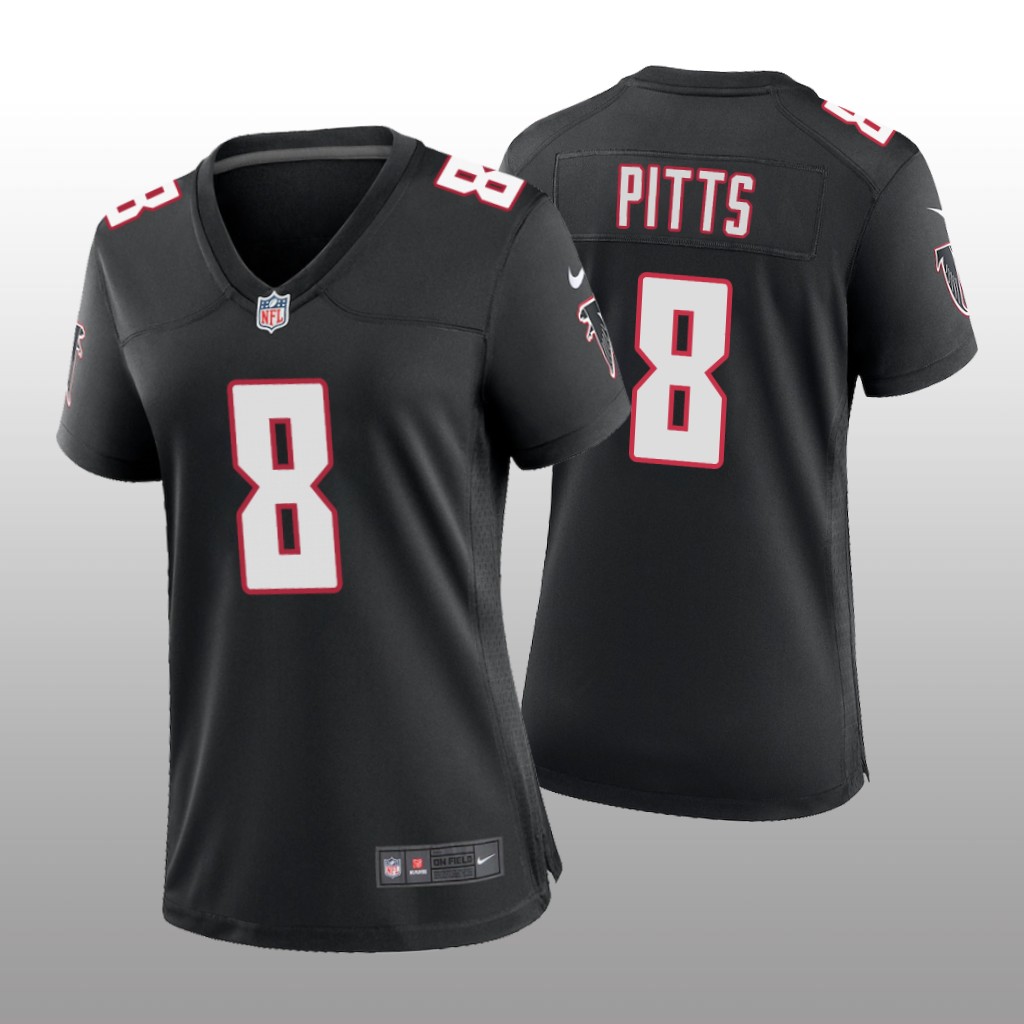 Atlanta Falcons Kyle Pitts Black Jersey Throwback Game - Women's