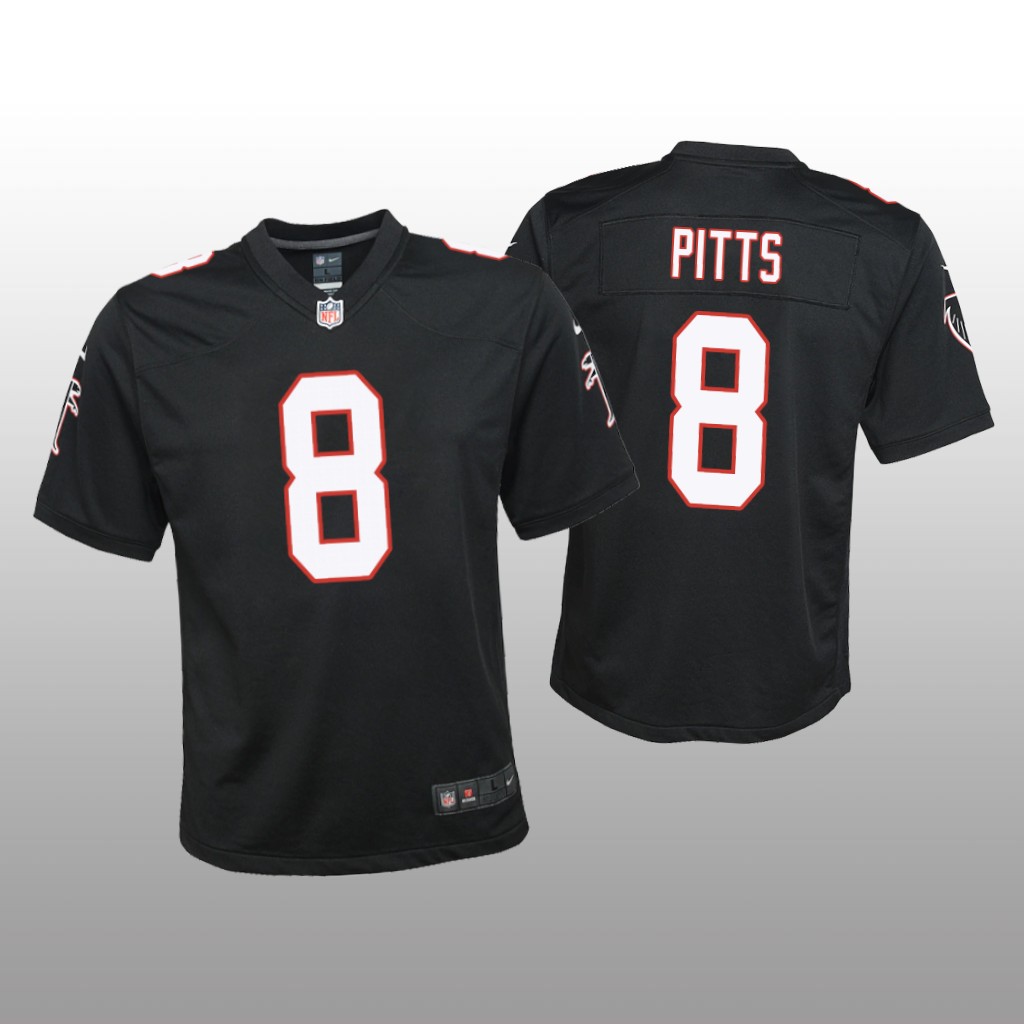 Atlanta Falcons Kyle Pitts Black Jersey Throwback Game - Youth