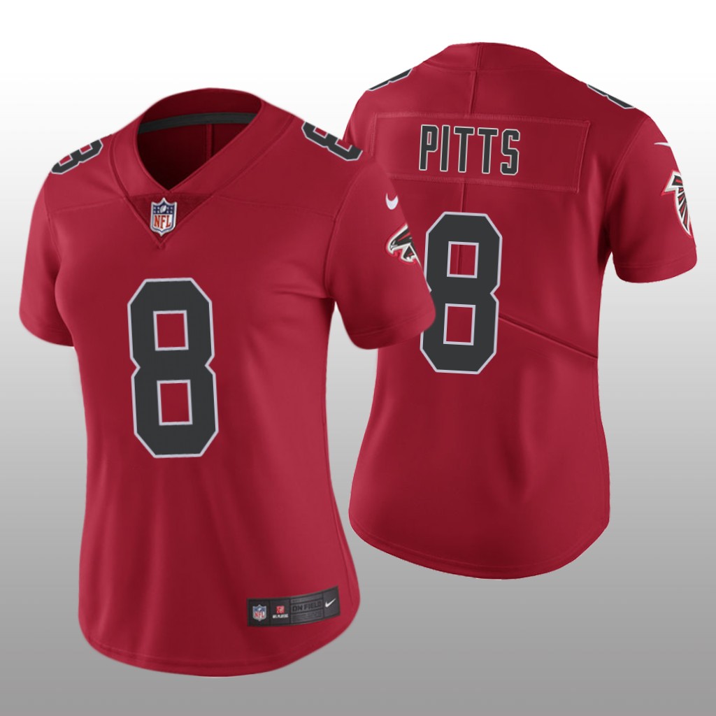 Atlanta Falcons Kyle Pitts Red Jersey Color Rush Limited - Women's
