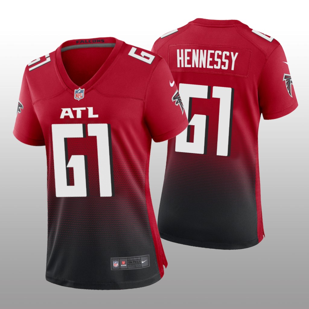 Atlanta Falcons Matt Hennessy Red Jersey Alternate Game - Women's