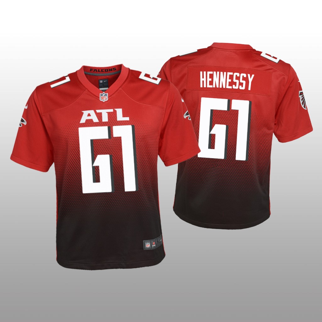 Atlanta Falcons Matt Hennessy Red Jersey Alternate Game - Youth