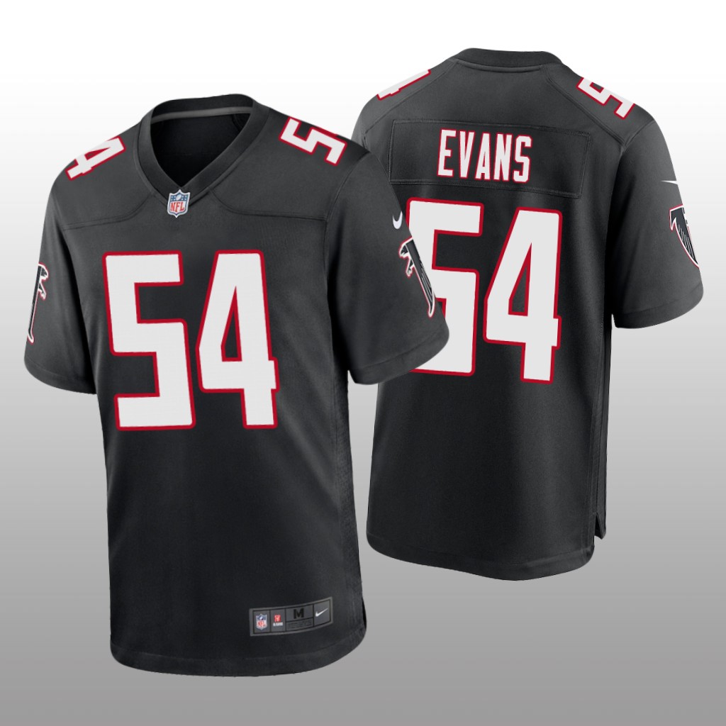 Atlanta Falcons Rashaan Evans Black Jersey Throwback Game - Men's