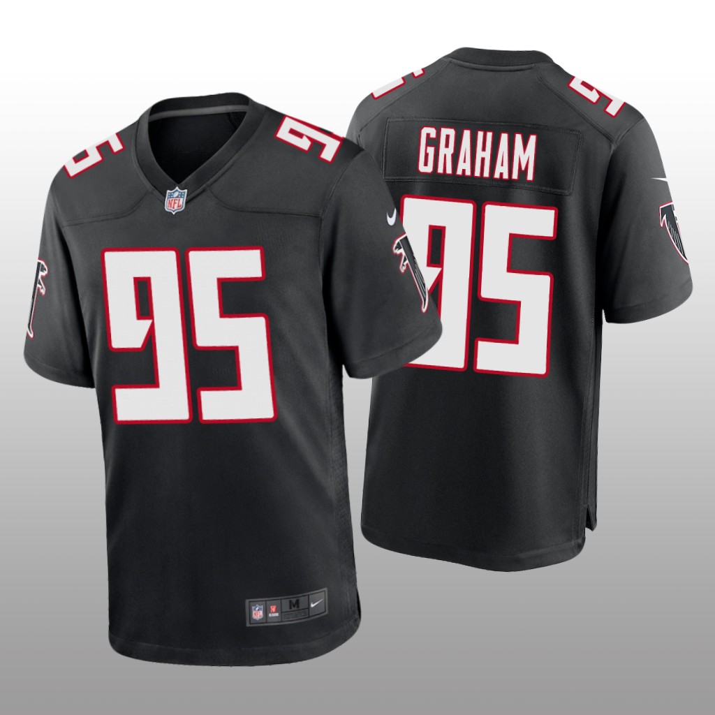 Atlanta Falcons Ta'Quon Graham Black Jersey Throwback Game - Men's