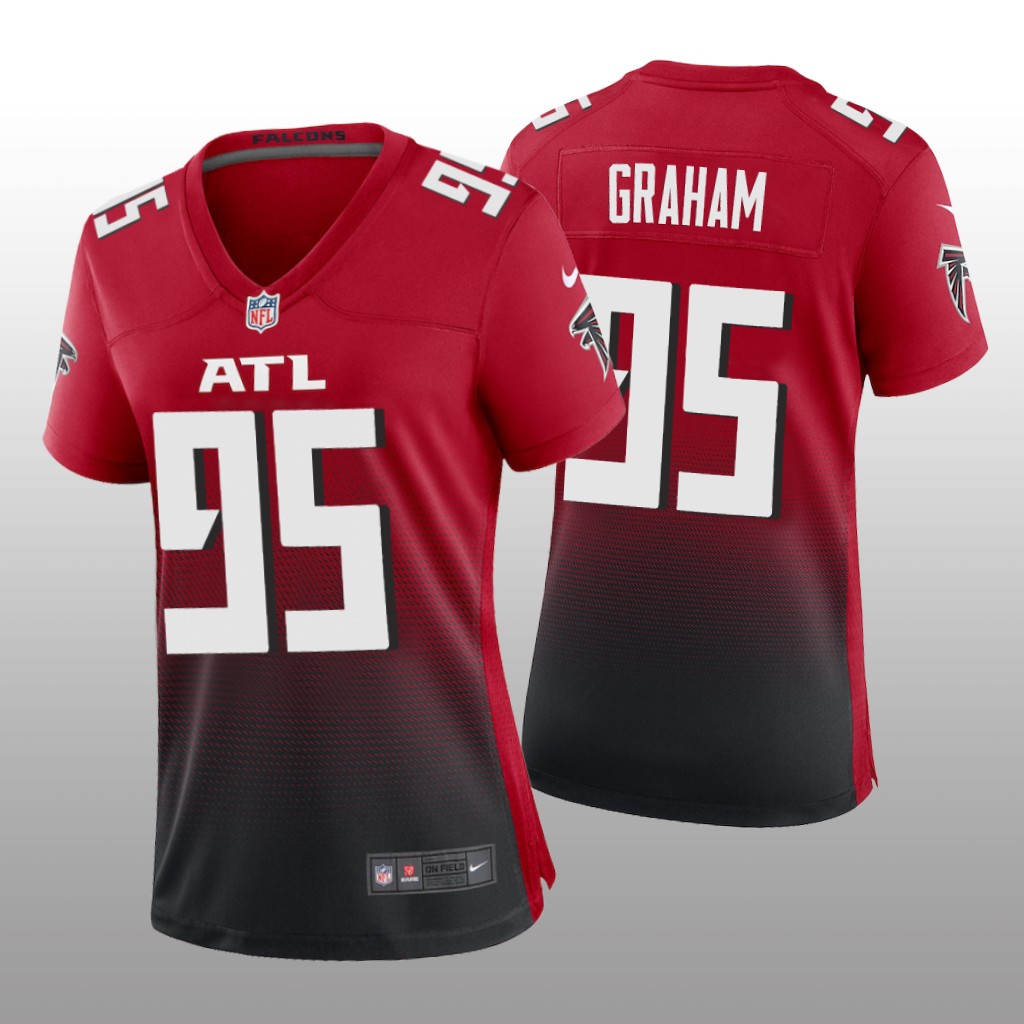 Atlanta Falcons Ta'Quon Graham Red Jersey Alternate Game - Women's