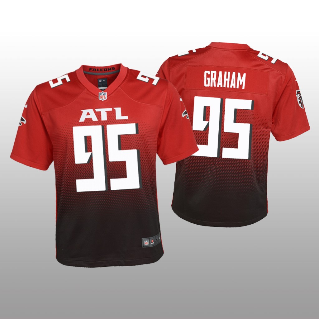 Atlanta Falcons Ta'Quon Graham Red Jersey Alternate Game - Youth