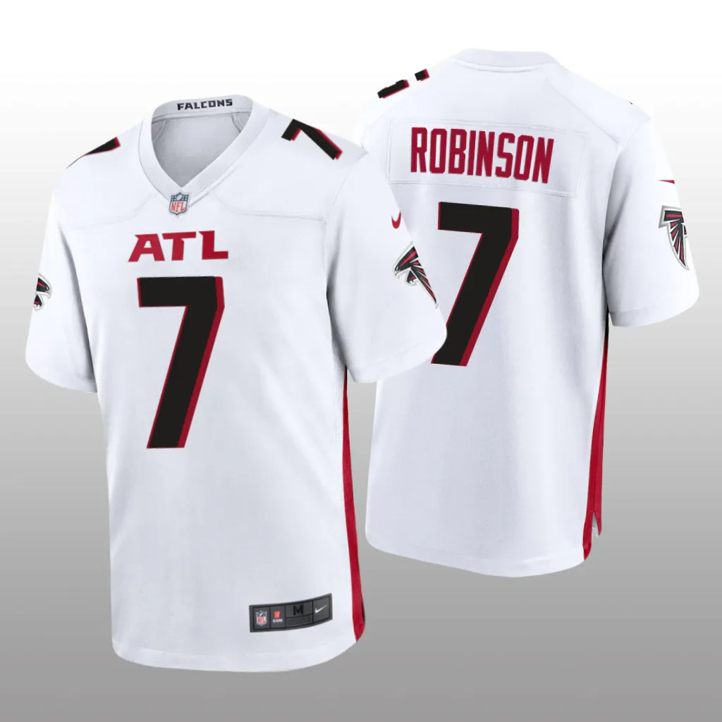 Atlanta Falcons White 2023 NFL Draft Bijan Robinson Game Jersey