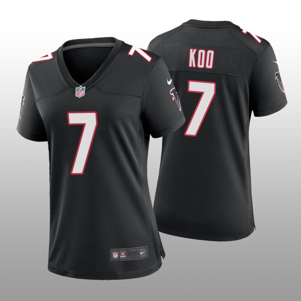 Atlanta Falcons Younghoe Koo Black Jersey Throwback Game - Women's