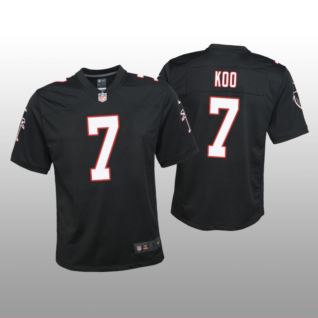 Atlanta Falcons Younghoe Koo Black Jersey Throwback Game - Youth