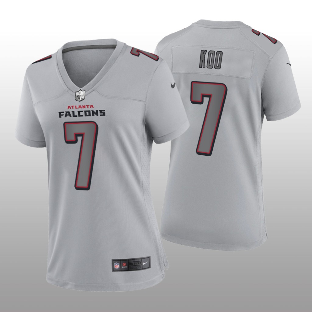 Atlanta Falcons Younghoe Koo Gray Jersey Atmosphere Fashion Game - Women's