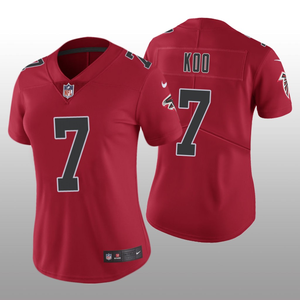 Atlanta Falcons Younghoe Koo Red Jersey Color Rush Limited - Women's