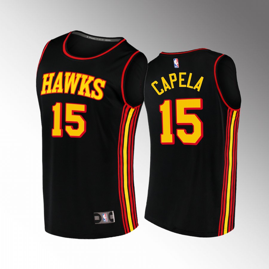 Atlanta Hawks #15 Clint Capela Statement Jersey 2022-23  Black