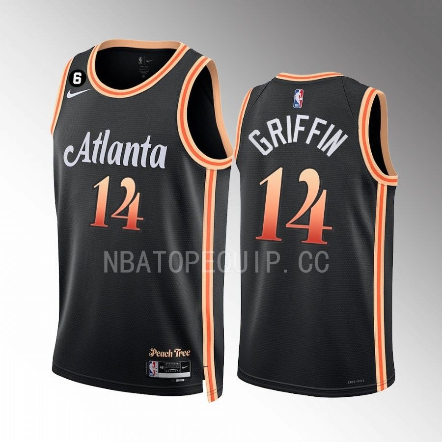 Atlanta Hawks AJ Griffin 2022-23 City Edition Black #14 Jersey NO.6 Patch