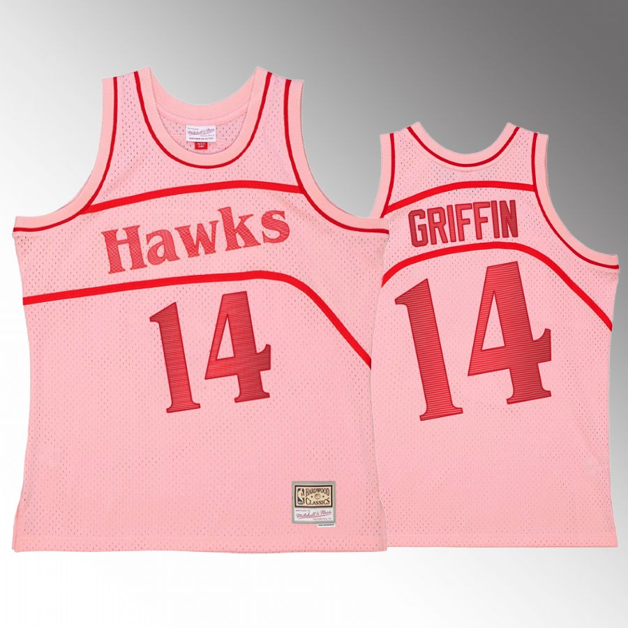 Atlanta Hawks AJ Griffin Pink Space Knit Men Jersey Hardwood Classics