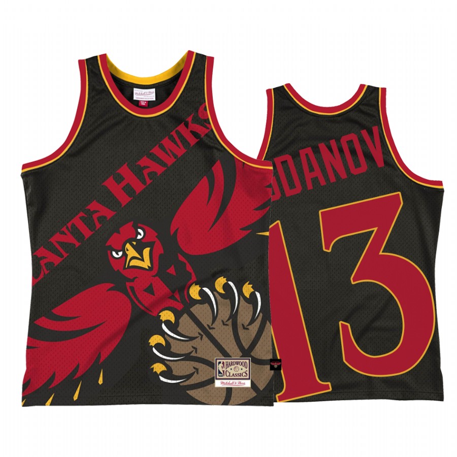 Atlanta Hawks Bogdan Bogdanovic #13 Black Big Face 2.0 Jersey