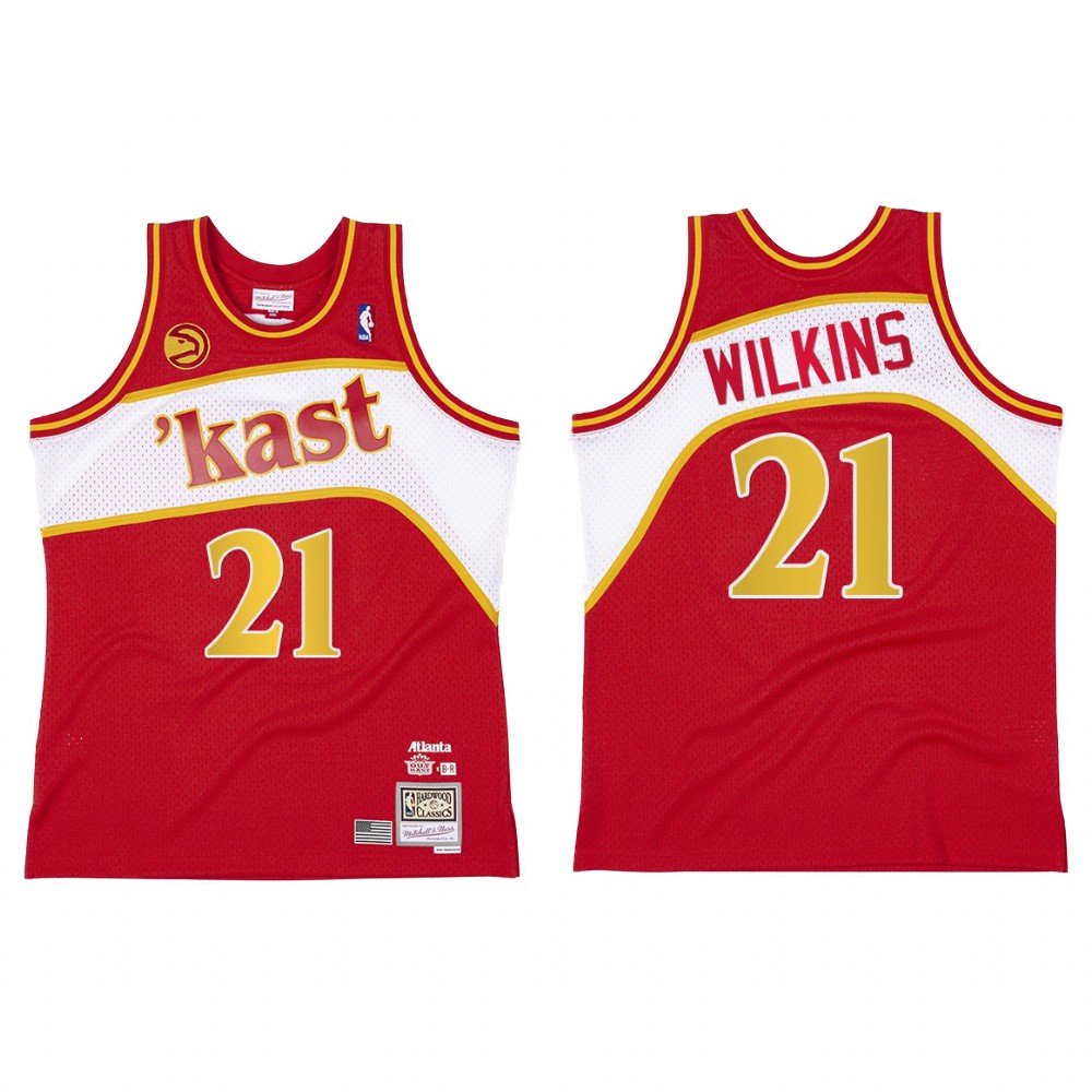 Atlanta Hawks BR Remix Kast Dominique Wilkins #21 Red Jersey