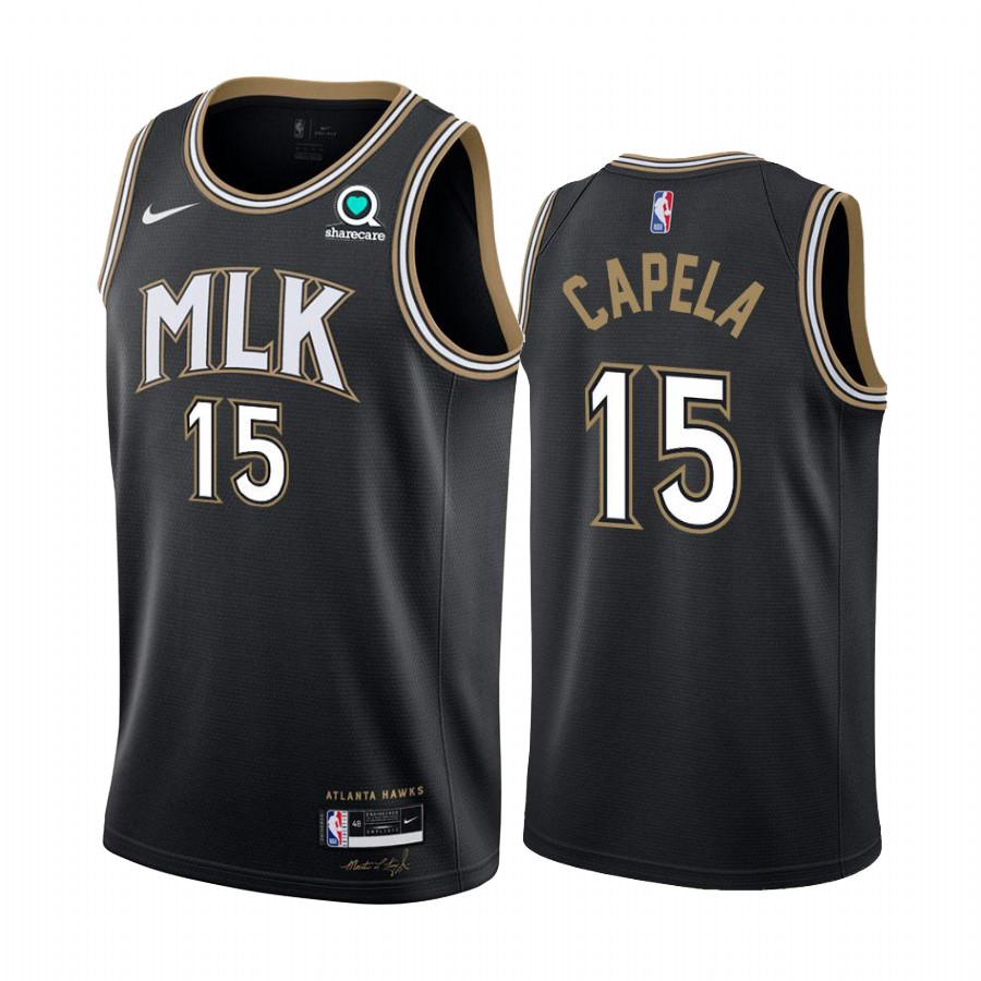 Atlanta Hawks Clint Capela #15 Black 2020-21 City Edition Jersey