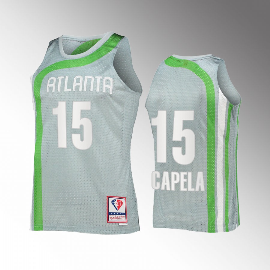 Atlanta Hawks Clint Capela Hardwood Classics #15 Sliver NBA 75th Jersey