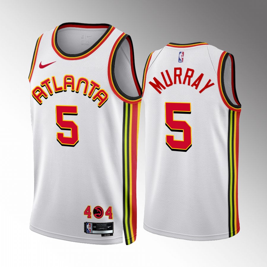 Atlanta Hawks Dejounte Murray 2022-23 Association Edition White #5 Jersey