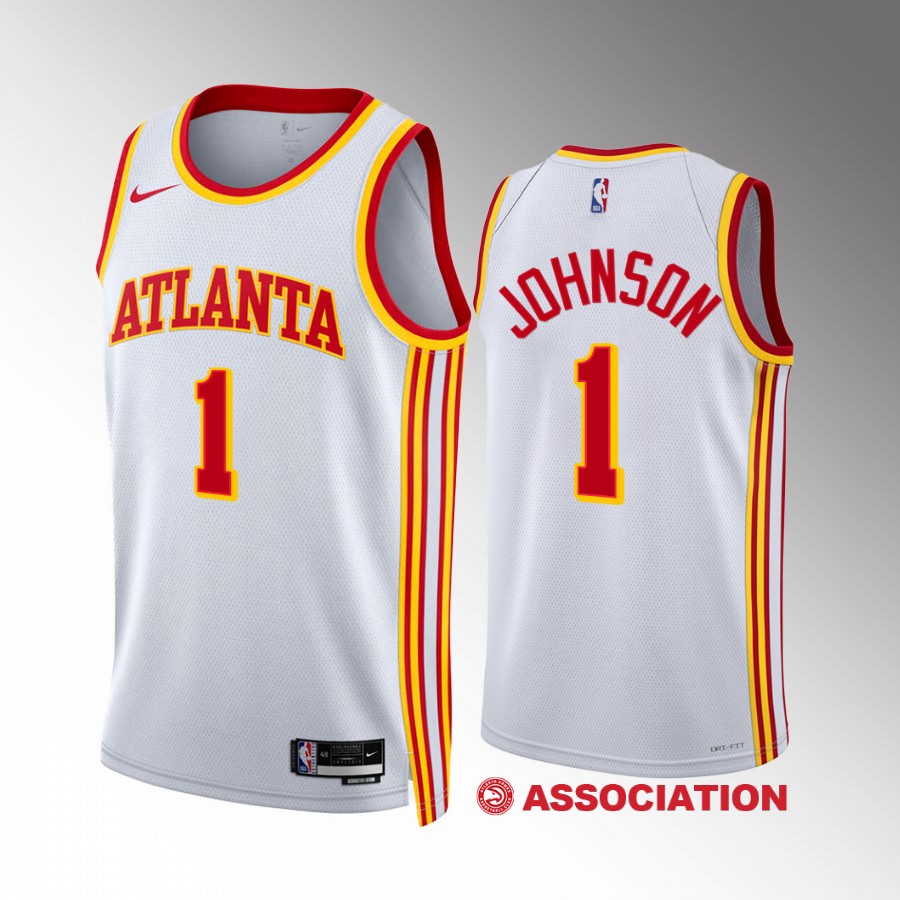 Atlanta Hawks Jalen Johnson 2022-23 Association Edition White #1 Jersey Swingman