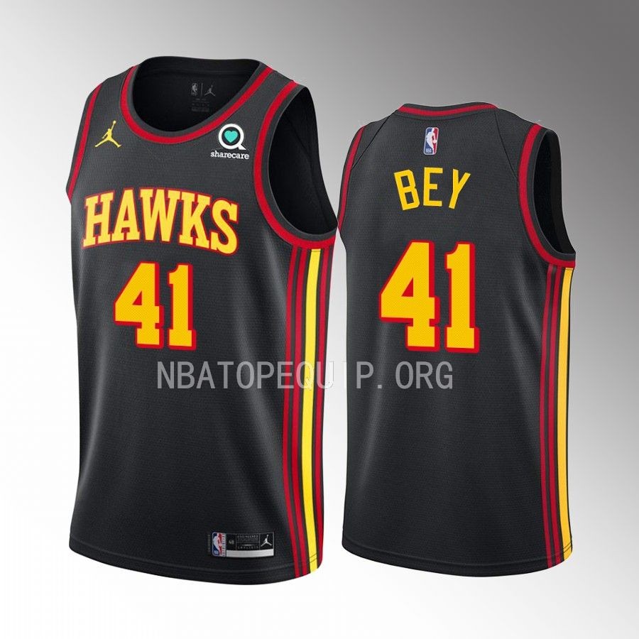 Atlanta Hawks Saddiq Bey 2022-23 Statement Edition Black #41 Jersey Swingman