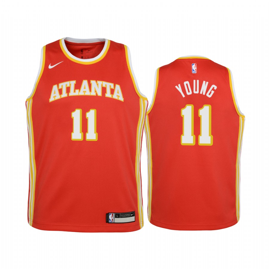 Atlanta Hawks Trae Young 2020-21 Icon Red Youth Jersey #11