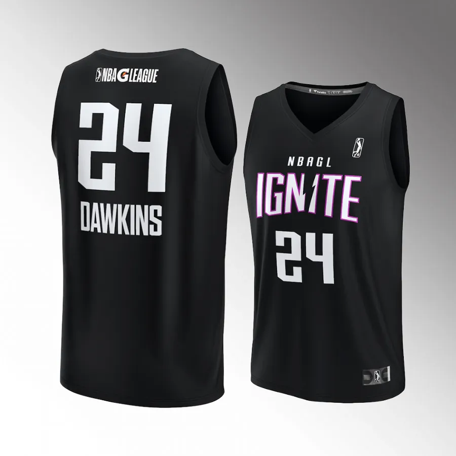 Aubrey Dawkins #24 NBA G League Ignite Fast Break Black Jersey  Player