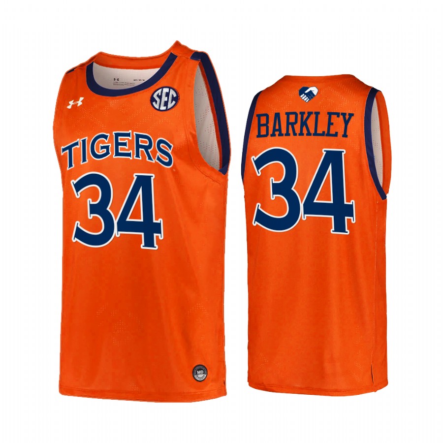 Auburn Tigers Charles Barkley Jersey Alumni Player Orange Unite As One Uniform