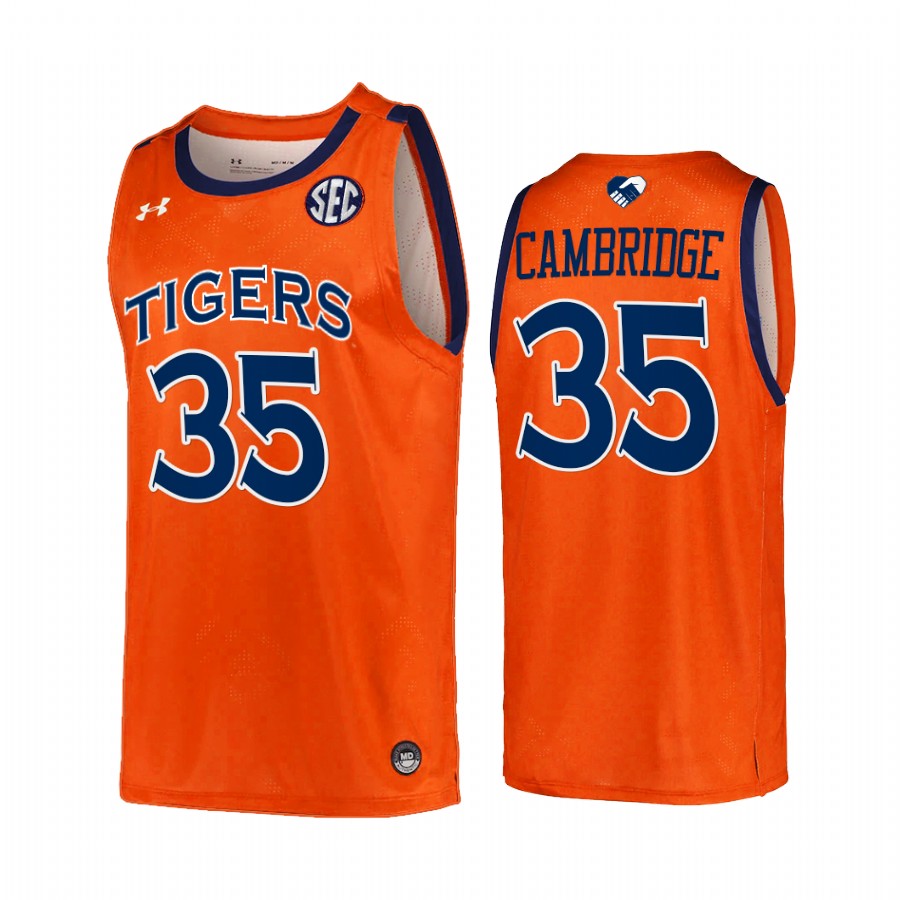 Auburn Tigers Devan Cambridge Jersey 2022 College  Orange Unite As One Uniform