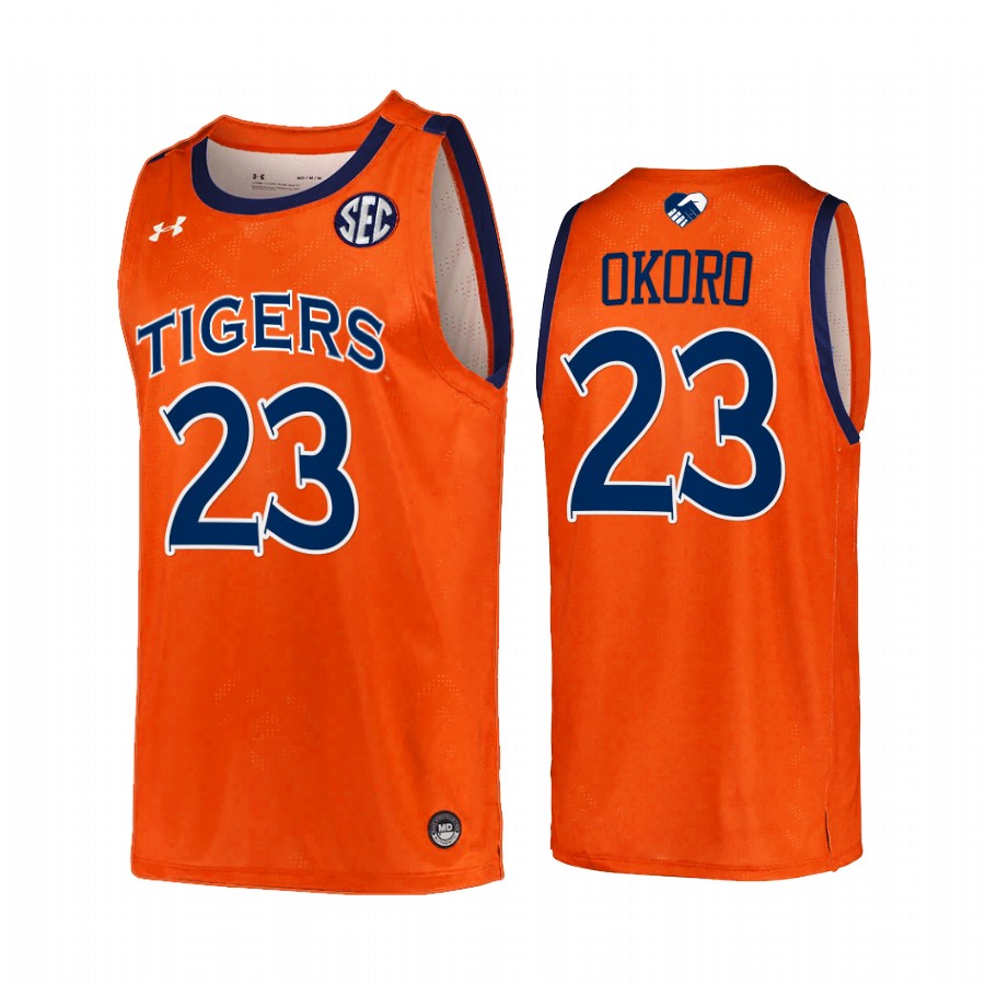 Auburn Tigers Isaac Okoro Jersey Alumni Player Orange Unite As One Uniform