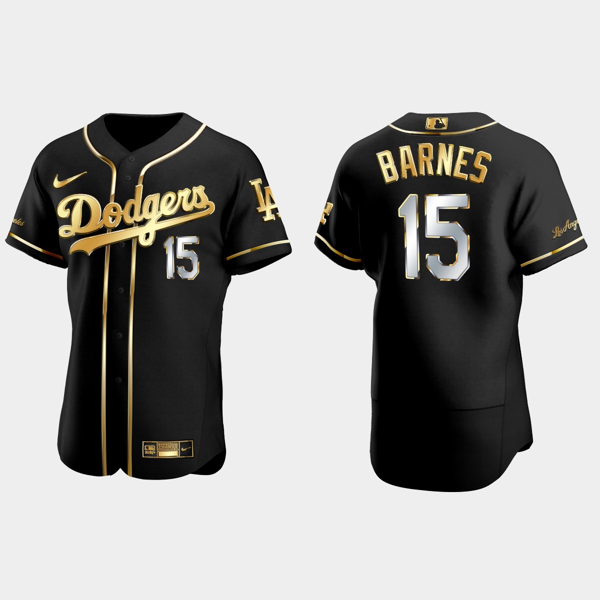 Austin Barnes Los Angeles Dodgers 2021 Gold Program Golden Jersey - Black