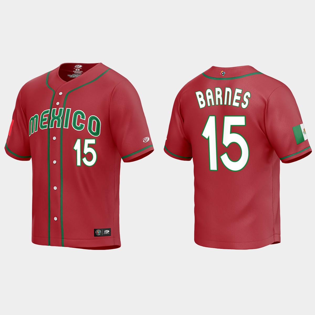 Austin Barnes Mexico  2023 World  Classic Jersey - Red