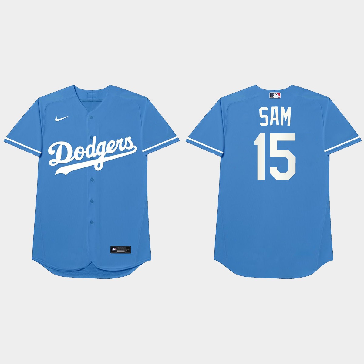 Austin Barnes Nickname Dodgers 2021 Players' Weekend Sam Jersey - Royal