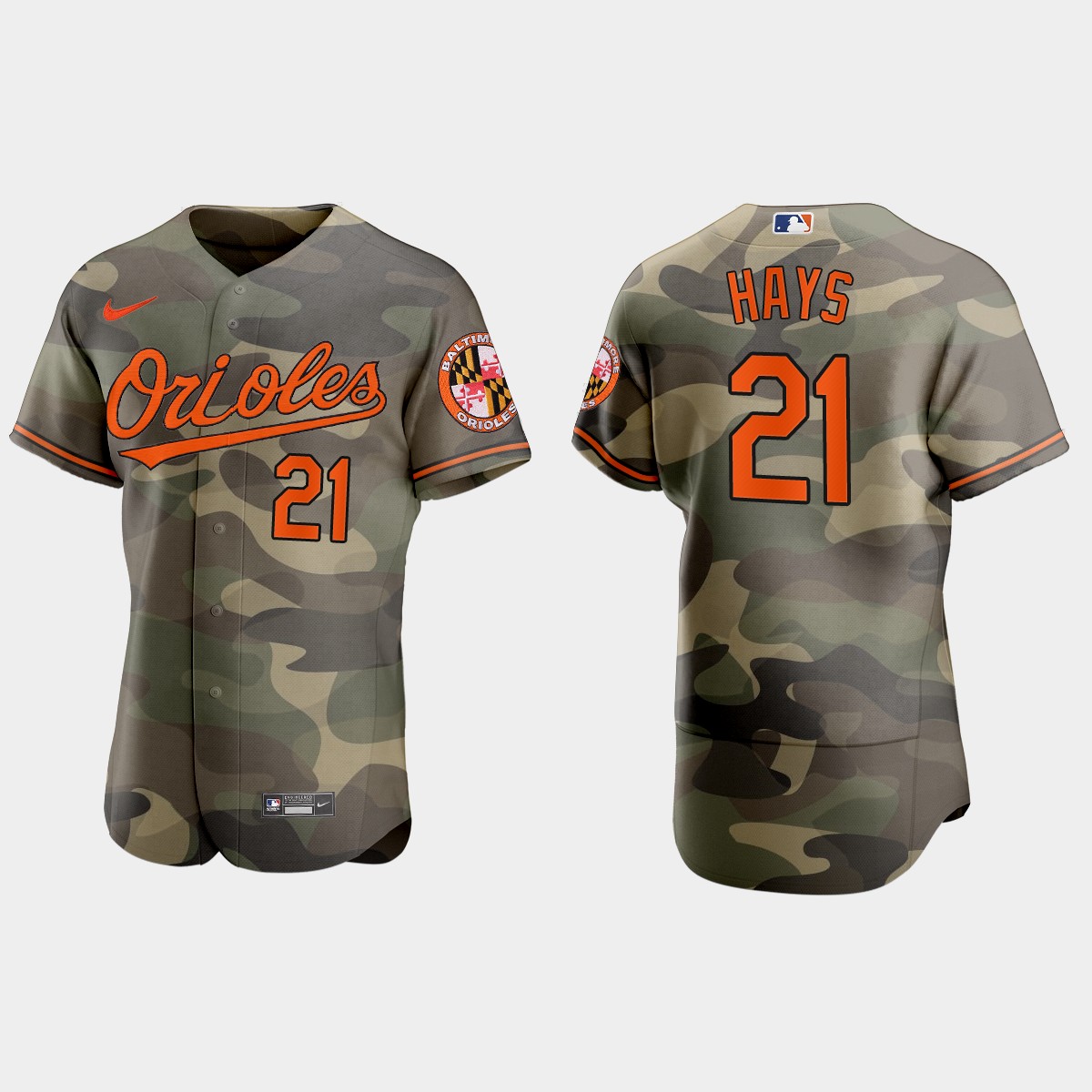 Austin Hays Baltimore Orioles 2021 National Armed Forces Day Jersey - Camo