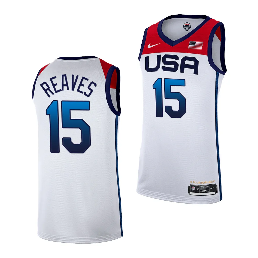 Austin Reaves USA 2023 FIBA World Cup White #15 Jersey Limited