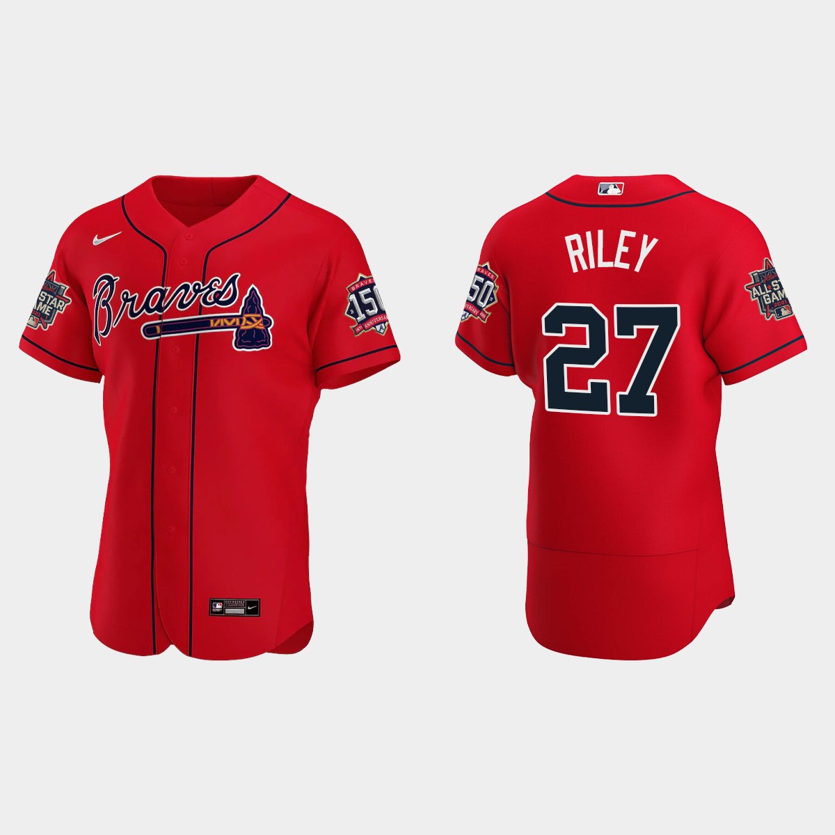 Austin Riley #27 Atlanta Braves Alternate 2021 MLB All-Star Jersey - Red
