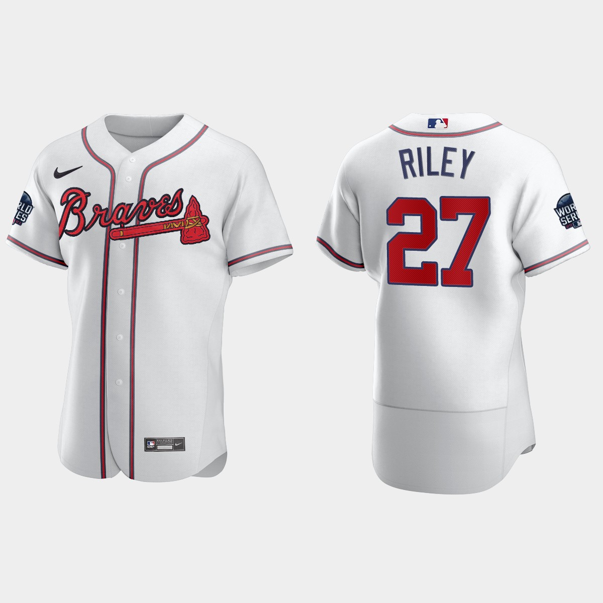 Austin Riley Atlanta Braves 2021 World Series Jersey - White