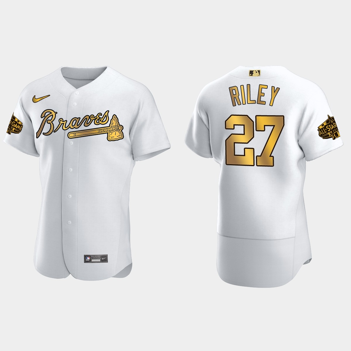 Austin Riley Atlanta Braves 2022 MLB All-Star Game Jersey - White Gold