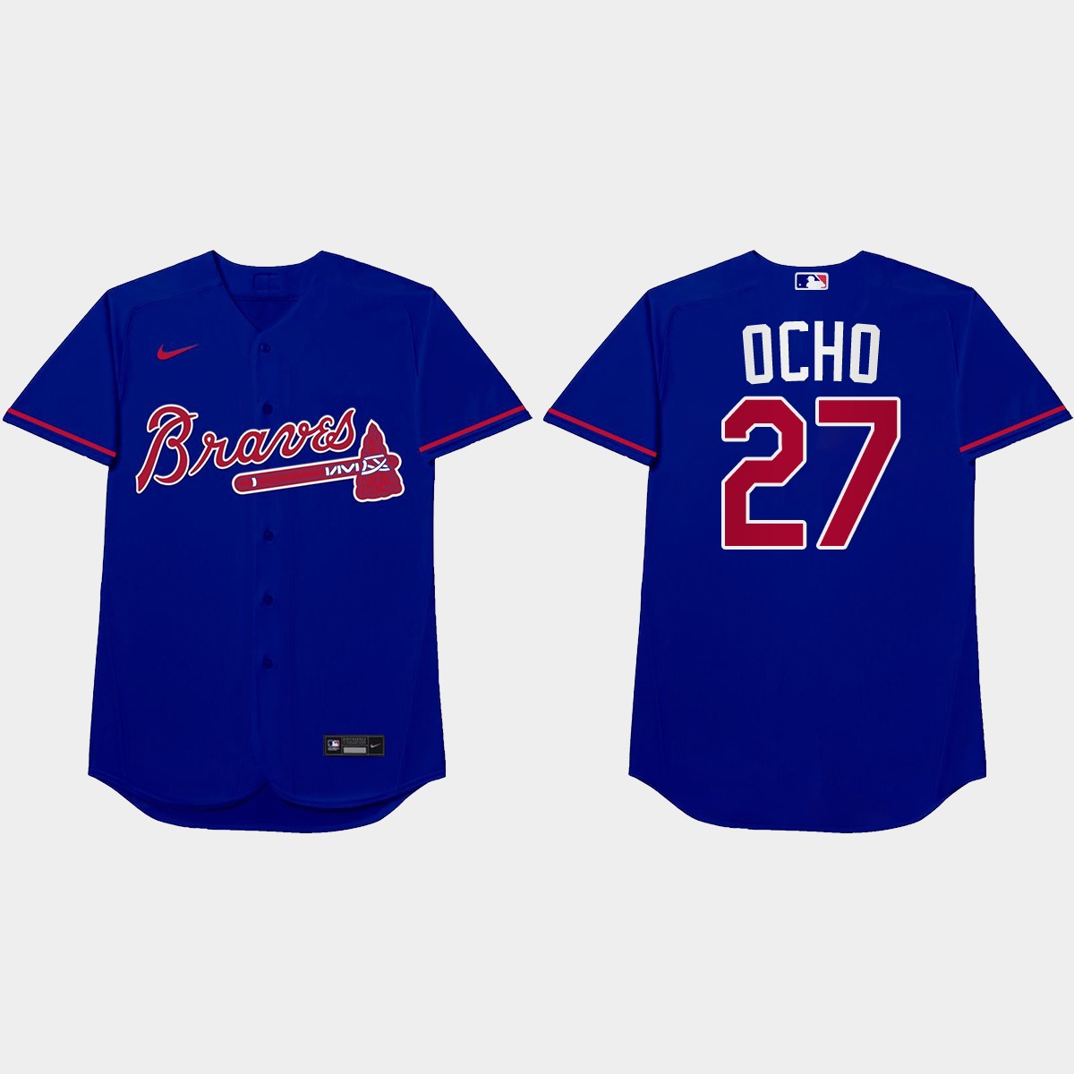 Austin Riley Nickname Braves 2021 Players' Weekend Ocho Jersey - Royal
