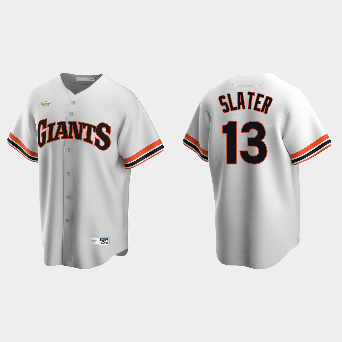 Austin Slater #13 San Francisco Giants Cooperstown Collection Home Jersey - White