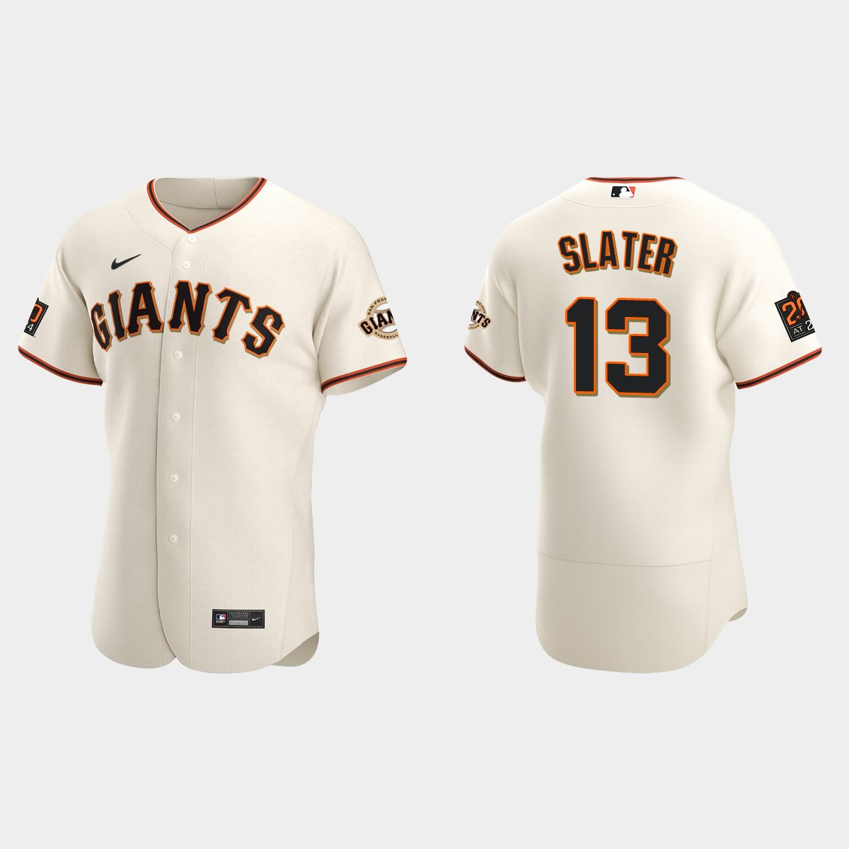 Austin Slater #13 San Francisco Giants Home Jersey - Cream