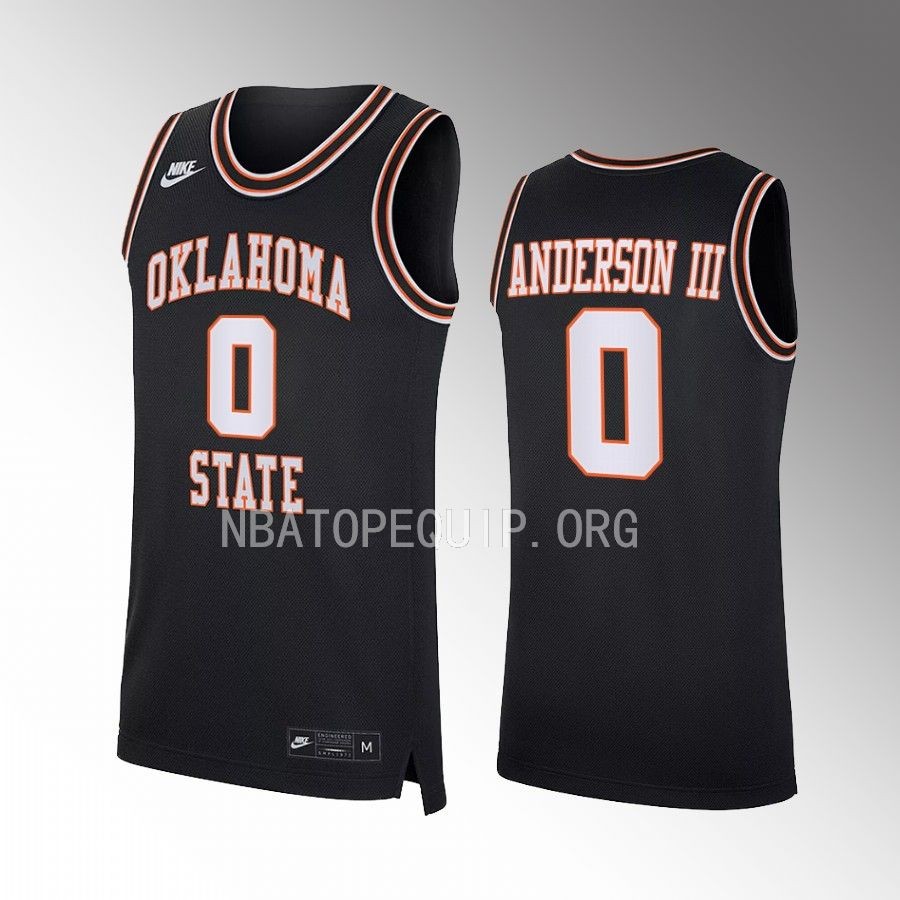 Avery Anderson III OSU Cowboys Black Jersey 2022-23 Retro