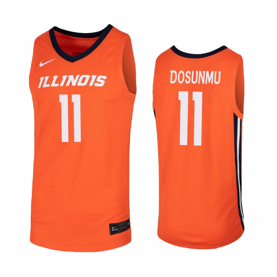 Ayo Dosunmu Illinois Fighting Illini Orange Jersey  College