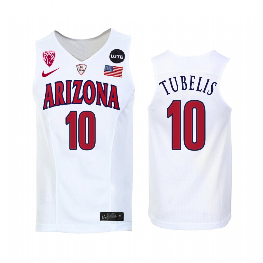 Azuolas Tubelis Arizona Wildcats White Jersey 2021-22 College
