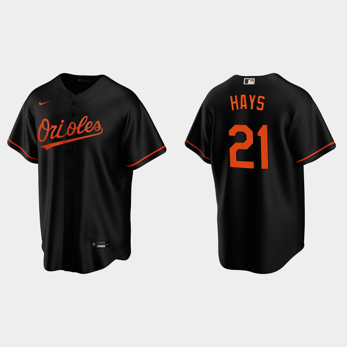 Baltimore Orioles #21 Austin Hays Alternate Jersey - Black