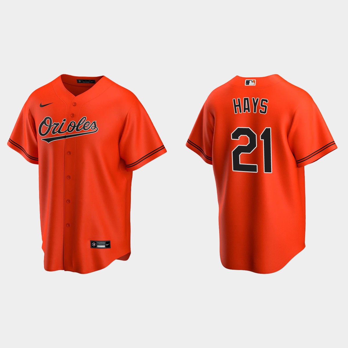 Baltimore Orioles #21 Austin Hays Alternate Jersey - Orange