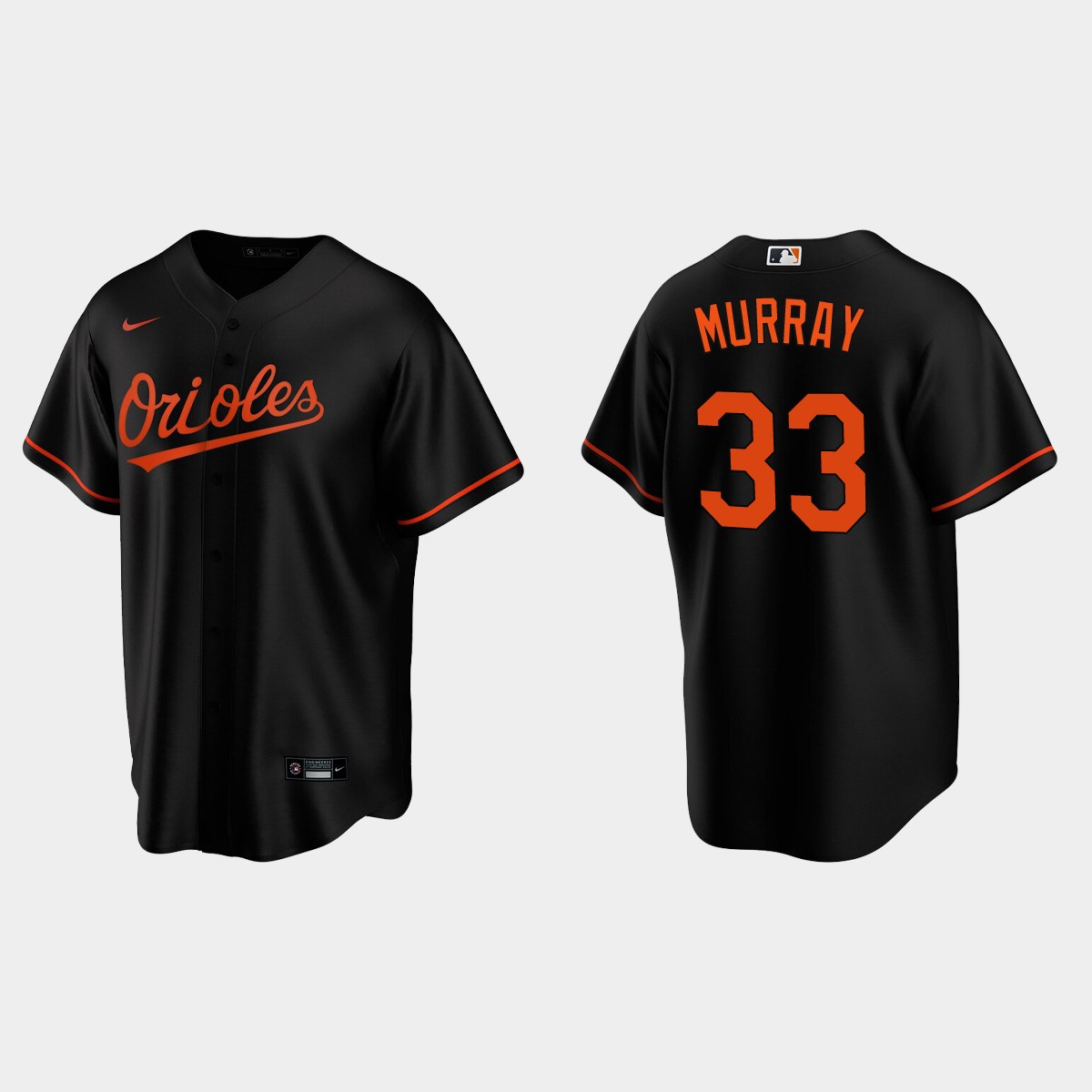 Baltimore Orioles #33 Eddie Murray Alternate Jersey - Black