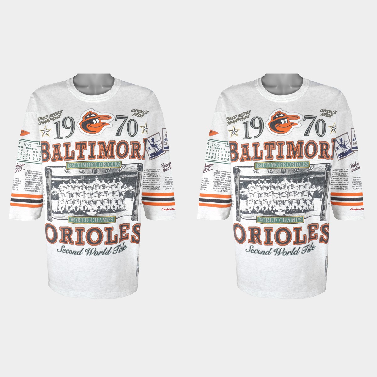 Baltimore Orioles 1970 Second World Title Long Gone Jersey - White
