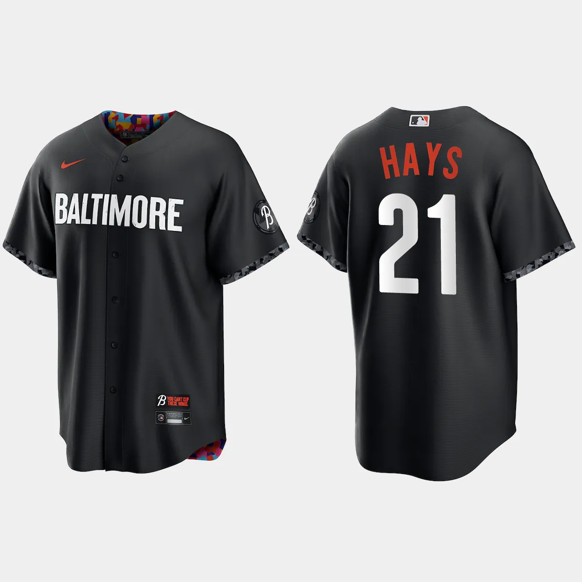Baltimore Orioles Austin Hays 2023 City Connect Jersey - Black
