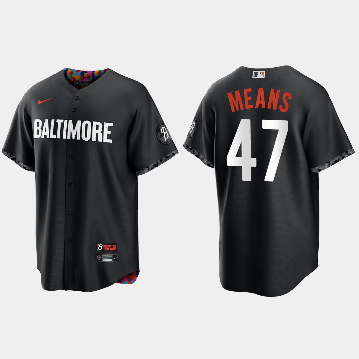 Baltimore Orioles John Means 2023 City Connect Jersey - Black
